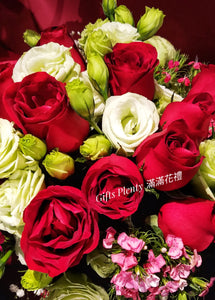 VD03 12枝紅玫瑰花束