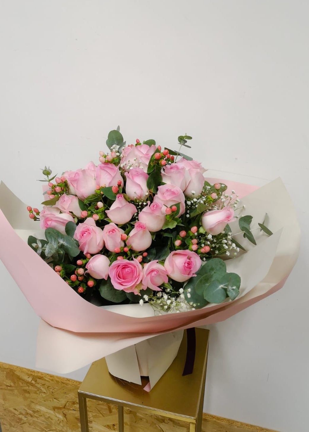 BK11 粉紅玫瑰花束